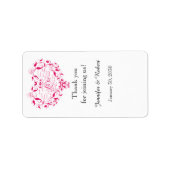 Liefde in elke taal Roze Bruiloft Lip Balm Label (Voorkant)
