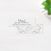 Liefde in elke taal Silver Wedding Drink Tickets Mini Visitekaartjes (Bureau)