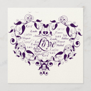 Liefde in elke taal tijdens de uitnodiging voor Pa