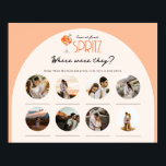 Liefde in First Spritz Waar waren ze? | Liggend Poster<br><div class="desc">Liefde bij First Spritz Vrijgezellenfeest Foto Waar waren ze Game. Dit spel is niet alleen voor het herinneren van de reis van het paar samen, maar ook kunnen gasten verhalen over de bruid en bruidegom te delen. Het is een luchtige manier om hun liefdesverhaal en zoete herinneringen te vieren via...</div>