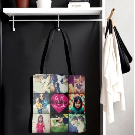 Liefde in foto Collage Unieke Draag Tote Bag