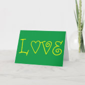 LIEFDE in geel Kaart (Voorkant)