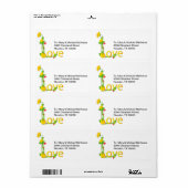 Liefde in Gele Bloemen Etiket (Full Sheet)