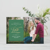 Liefde in gouden kerst of vakantie Kaart (Staand voorkant)