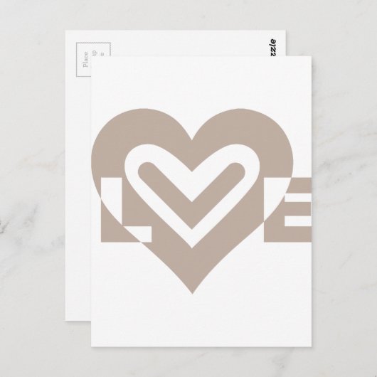 Liefde in grijs briefkaart (Voorkant / Achterkant)