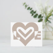Liefde in grijs briefkaart (Staand voorkant)