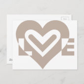Liefde in grijs briefkaart (Voorkant / Achterkant)