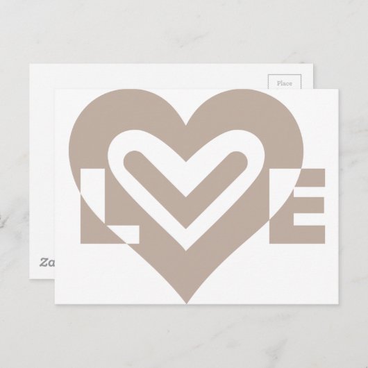 Liefde in grijs briefkaart (Voorkant / Achterkant)