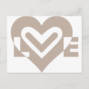 Liefde in grijs briefkaart