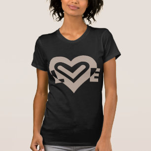 Liefde in grijs t-shirt