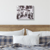 Liefde in haar handen kat canvas afdruk (Insitu (Slaapkamer))