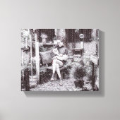 Liefde in haar handen kat canvas afdruk (Voorkant)