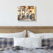 Liefde in haar handen kat canvas afdruk (Insitu (Slaapkamer))