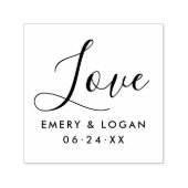 Liefde in handschrift Weddenschap Zelfinktende Stempel (Design)
