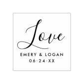 Liefde in handschrift | Weddenschapsmonogram Rubberstempel (Afrduk)