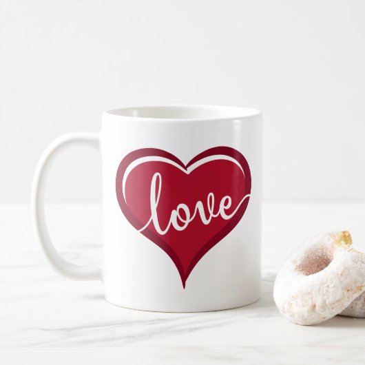 liefde in hart valentijn koffiemok (Met donut)