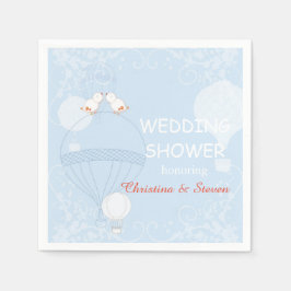 Liefde in het Air Baby Blue Vrijgezellenfeest Servetten