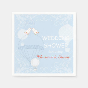 Liefde in het Air Baby Blue Vrijgezellenfeest Servetten