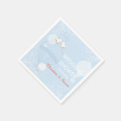 Liefde in het Air Baby Blue Vrijgezellenfeest Servetten (Hoek)