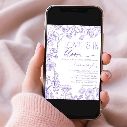 liefde in het Bloom Lavender Vrijgezellenfeest Kaart