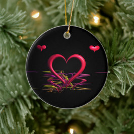 Liefde in het Darkness-Ornament Keramisch Ornament