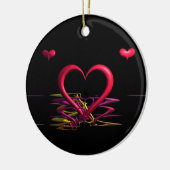 Liefde in het Darkness-Ornament Keramisch Ornament (Links)