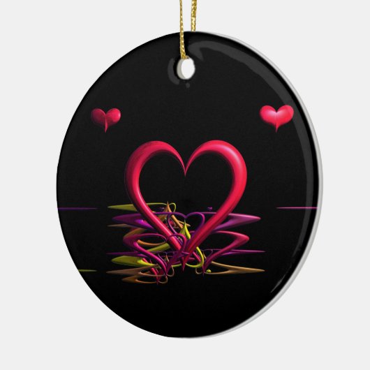 Liefde in het Darkness-Ornament Keramisch Ornament (Links)