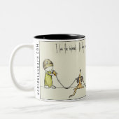 Liefde in het digitale tijdperk tweekleurige koffiemok (Links)