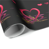 Liefde in het donkere wrappingpapier cadeaupapier (Rol Hoek)