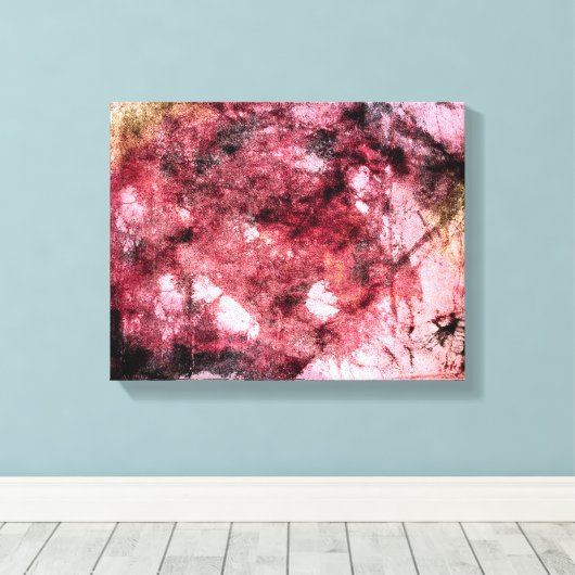 Liefde in het eerste rechte moderne, abstracte des canvas afdruk (Insitu (Houten vloer))