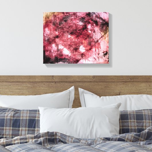 Liefde in het eerste rechte moderne, abstracte des canvas afdruk (Insitu (Slaapkamer))