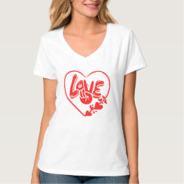 Liefde in het hart - Red Vibe T-shirt door Freefit