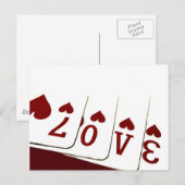 Liefde in het hart speelkaarten briefkaart (Voorkant / Achterkant)