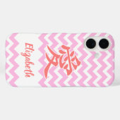 Liefde in het Japans met Chevron Patroon Case-Mate iPhone Case (Achterkant (horizontaal))