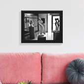 Liefde in het Museum Canvas Afdruk (Insitu (Woonkamer))