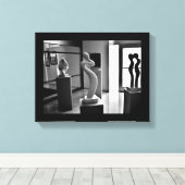 Liefde in het Museum Canvas Afdruk (Insitu (Houten vloer))