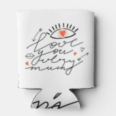 Liefde in het oog:  romantische schoonheid. blikjeskoeler (Achterkant)