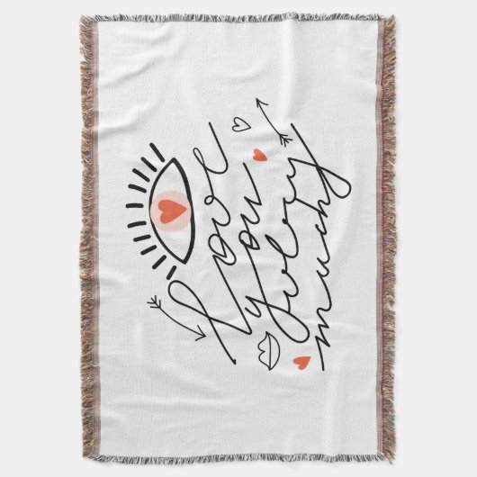 Liefde in het oog:  romantische schoonheid. deken (Voorkant Verticaal)