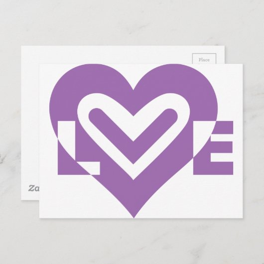 Liefde in het Paars Briefkaart (Voorkant / Achterkant)