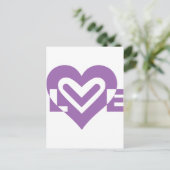 Liefde in het Paars Briefkaart (Staand voorkant)
