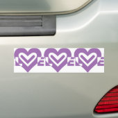 Liefde in het Paars Bumpersticker (Op auto)