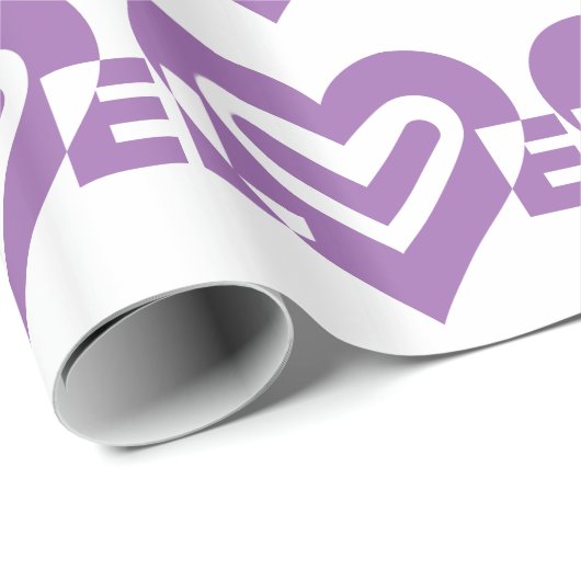 Liefde in het Paars Cadeaupapier (Rol Hoek)