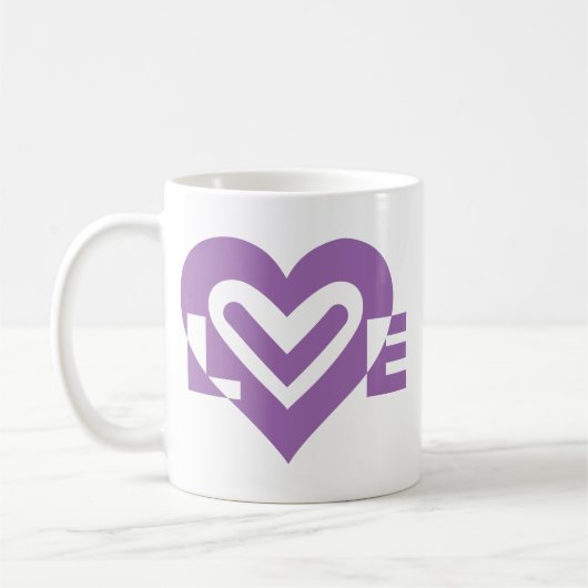 Liefde in het Paars Koffiemok (Links)