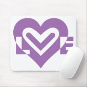 Liefde in het Paars Muismat (Met muis)