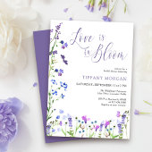 Liefde in het Paarse Vrijgezellenfeest Bloom Wildf Kaart