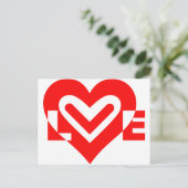 Liefde in het rood briefkaart (Staand voorkant)