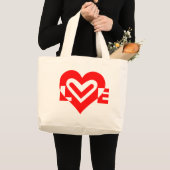 Liefde in het rood grote tote bag (Voorkant (product))