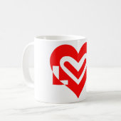 Liefde in het rood koffiemok (Voorkant links)