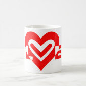 Liefde in het rood koffiemok (Center)
