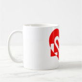 Liefde in het rood koffiemok (Links)
